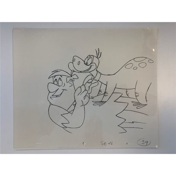The Flintstones original hand drawn artwork for cartoon