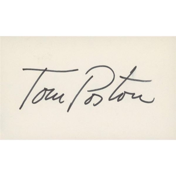 Newhart Tom Poston signature cut