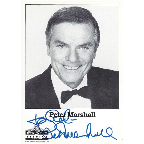 Hollywood Squares Peter Marshall signed photo