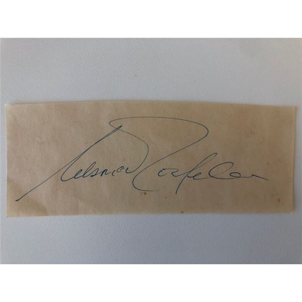 Nelson  Rockefeller signature cut