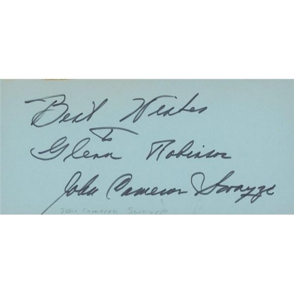 The Boston Strangler John Cameron Swayze signed note