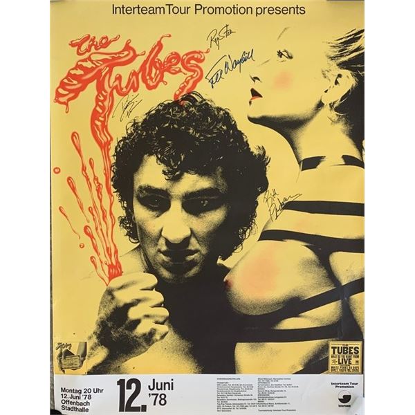 The Tubes signed poster. GFA Authenticated