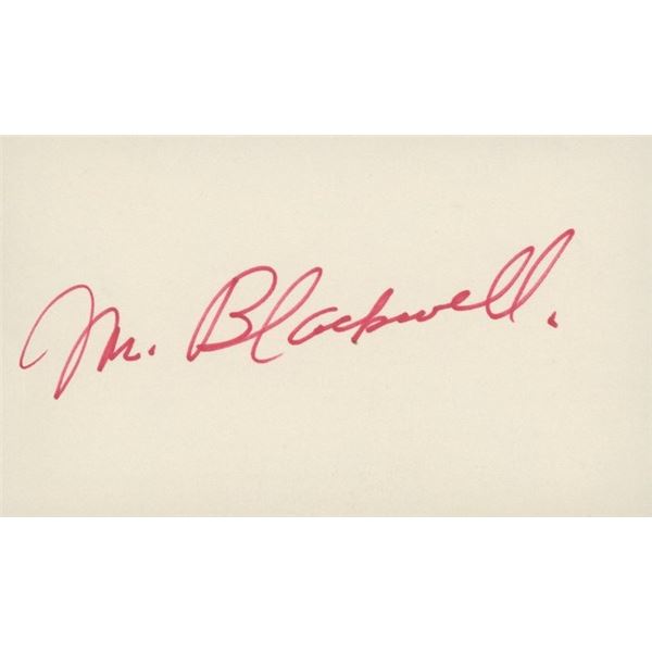 Mr. Blackwell signature cut
