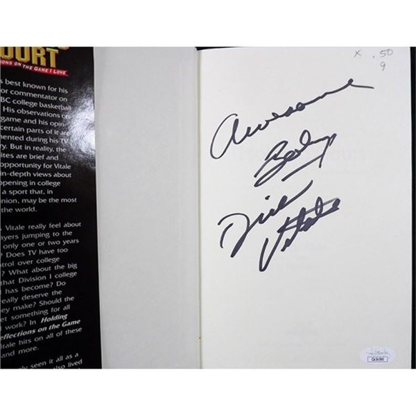 Sportscaster Dick Vital Signed Holding Court Hardcover Book JSA Authenticated
