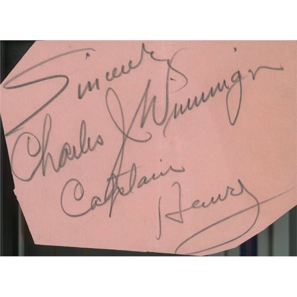 Three Smart Girls Charles Winninger signature cut