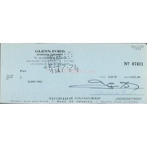 The Fastest Gun Alive Glenn Ford Signed Cancelled Check JSA Authenticated