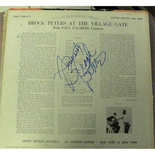 Brock Peters At the Village Gate signed album