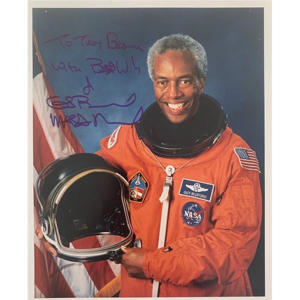 Astronaut Guion Bluford Jr. signed official NASA photo. GFA Authenticated
