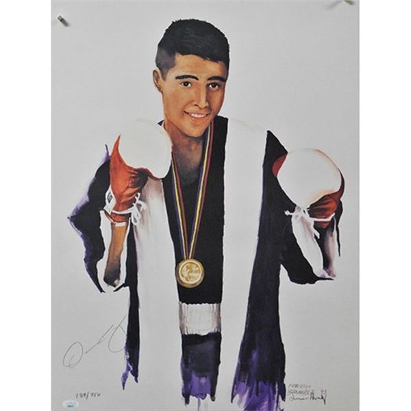 Oscar de la Hoya Signed 18x24 Limited Edition Lithograph