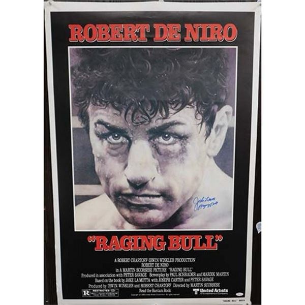 Jake LaMotta Raging Bull Signed 26.5x39 Poster