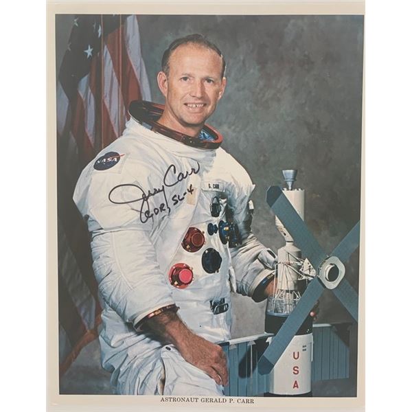 Skylab Astronaut Jerry Carr signed photo. GFA Authenticated