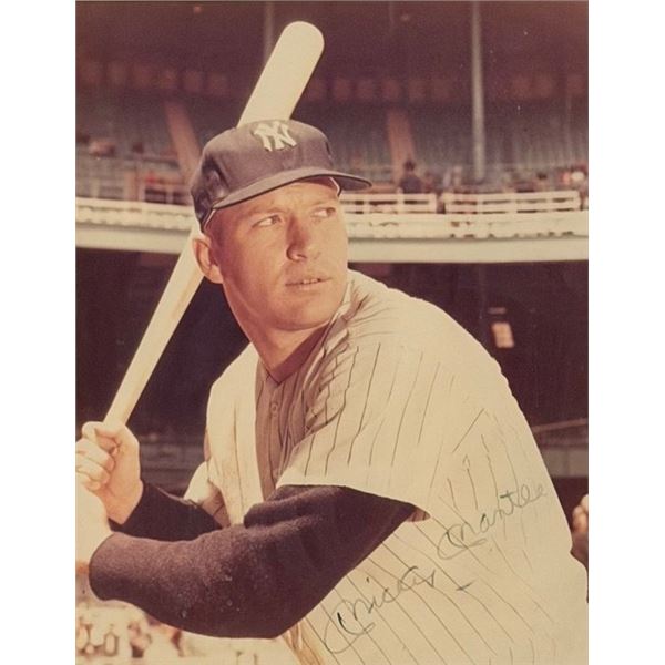 Baseball Legend Mickey Mantle Signed Photo
