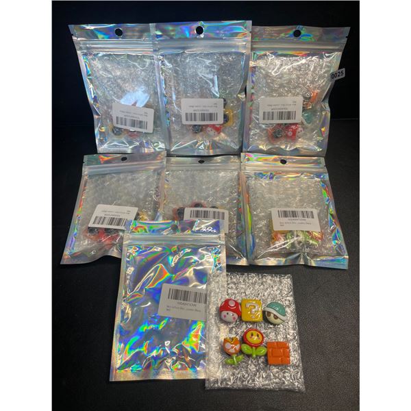 7 Packs of Super Mario Croc Shoe Charms/Jibbitz Croc Charms - 6 Per Pack/42PCS Total - New