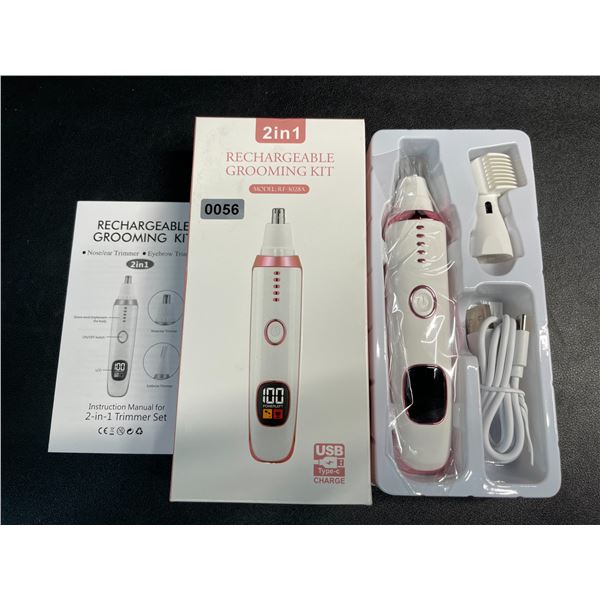 Rechargeable Electric Hair Trimmer Kit - Nose/Ear Precision Trimmer; LED Display - New Sealed