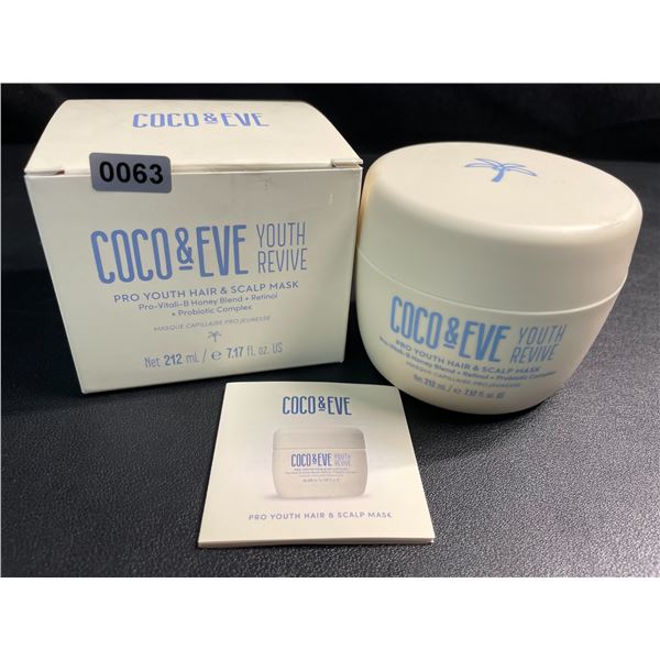 Coco & Eve Youth Revive Hair & Scalp Mask (212ml) Anti-Aging, For Strength, Shine, Volume - New