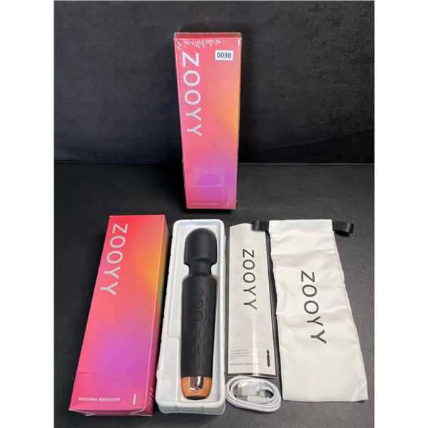 Lot of 2 Zooyy Personal Body Massagers/Vibrator Sex Toys; Quiet/Waterproof/Rechargeable - New