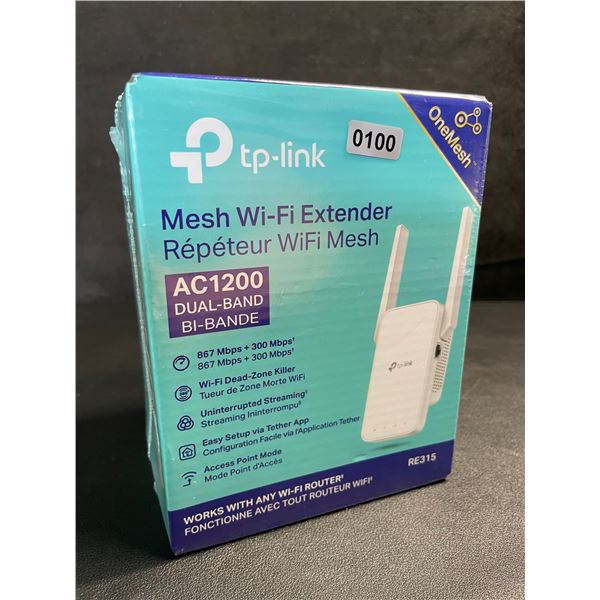 TP-Link AC1200 Mesh Wi-Fi Extender/WiFi Booster - Works with Any WiFi Router - New Sealed!