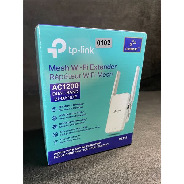 TP-Link AC1200 Mesh Wi-Fi Extender/WiFi Booster - Works with Any WiFi Router - New Sealed!