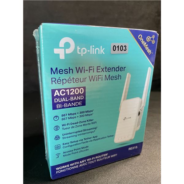 TP-Link AC1200 Mesh Wi-Fi Extender/WiFi Booster - Works with Any WiFi Router - New Sealed!