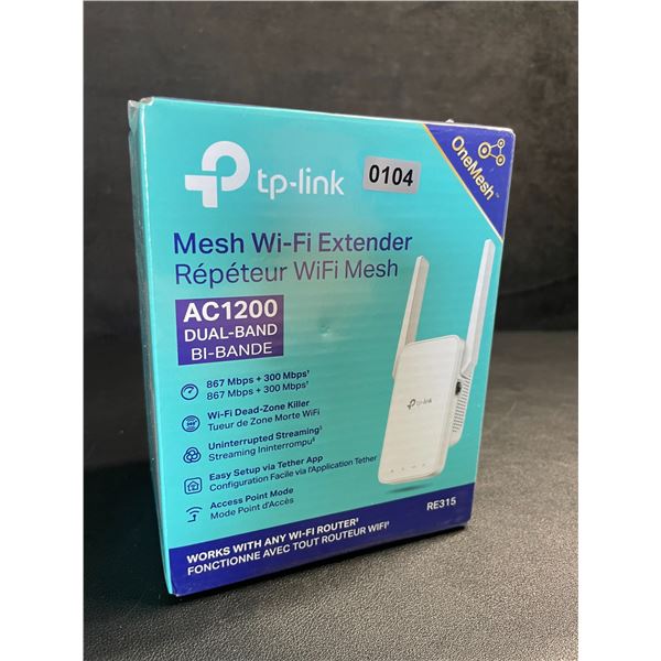 TP-Link AC1200 Mesh Wi-Fi Extender/WiFi Booster - Works with Any WiFi Router - New Sealed!