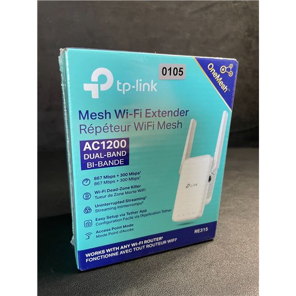 TP-Link AC1200 Mesh Wi-Fi Extender/WiFi Booster - Works with Any WiFi Router - New Sealed!