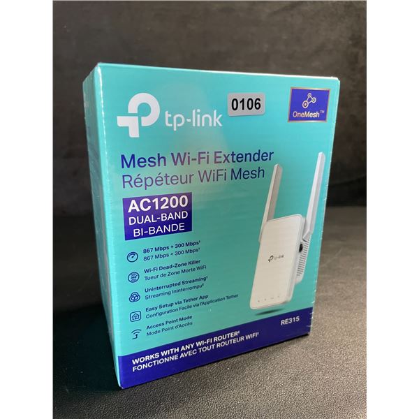 TP-Link AC1200 Mesh Wi-Fi Extender/WiFi Booster - Works with Any WiFi Router - New Sealed!
