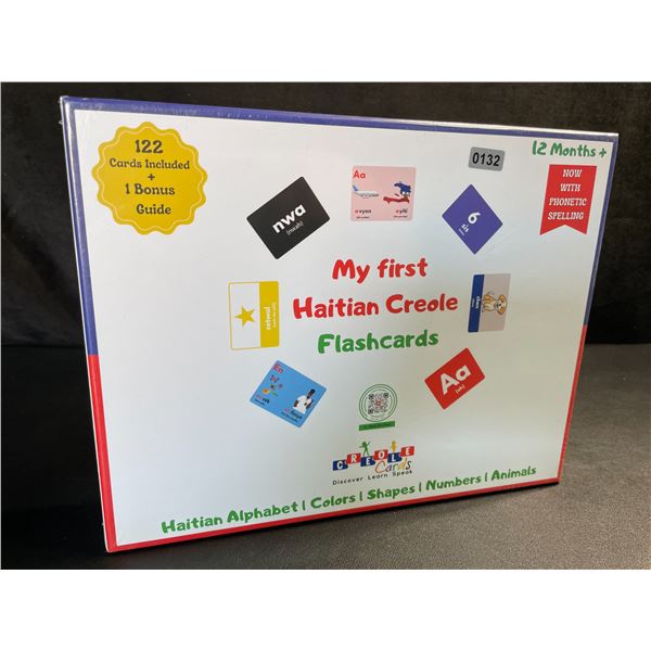 My First Haitian Creole Flashcards Set - 122 Cards; Teaches Haitian Alphabet, Colors, Shapes, etc.
