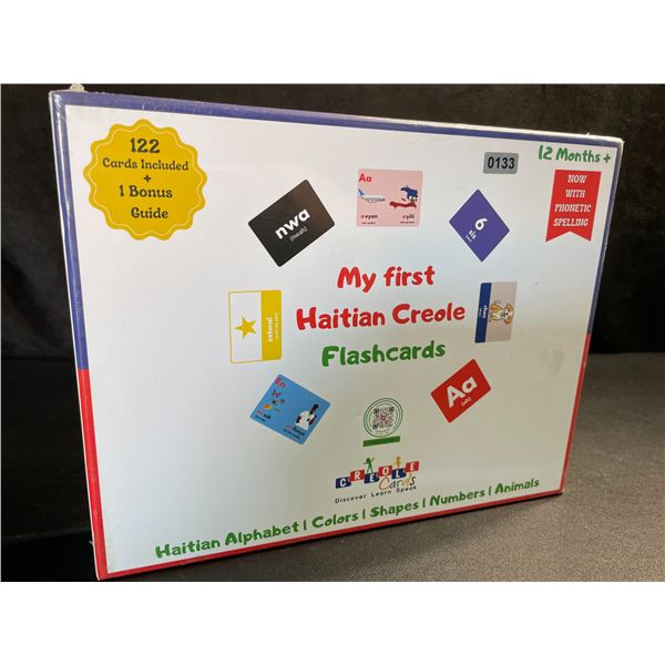 My First Haitian Creole Flashcards Set - 122 Cards; Teaches Haitian Alphabet, Colors, Shapes, etc.