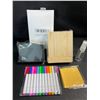 Image 7 : 10-Pack Reusable Mini Chalkboard Signs with Easel Stand; Double-Sided Message Board Signs - New