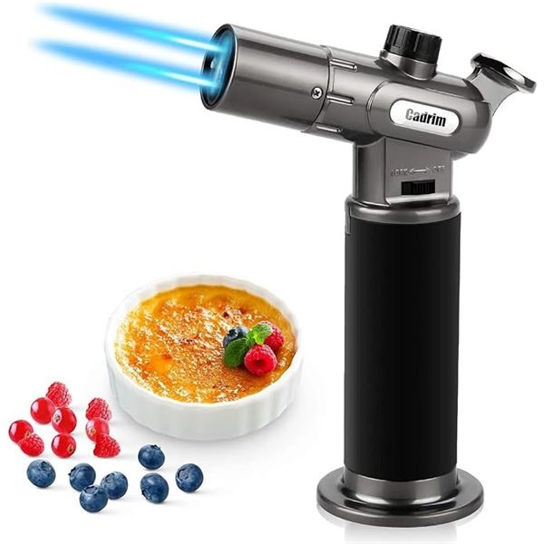 Cadrim Butane Torch - Refillable Kitchen/Cooking Butane Gas Torch with Adjustable Flame - New