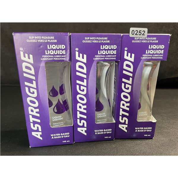 3 Boxes of ASTROGLIDE Water-Based Personal Lubricant/Lubes (148ml Each) - New Sealed