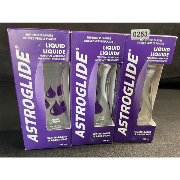 3 Boxes of ASTROGLIDE Water-Based Personal Lubricant/Lubes (148ml Each) - New Sealed