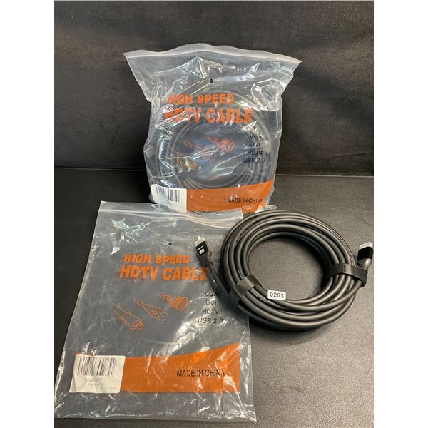 Lot of 2 High-Speed 4K UHD 35FT-Long HDMI Cords - Brand New