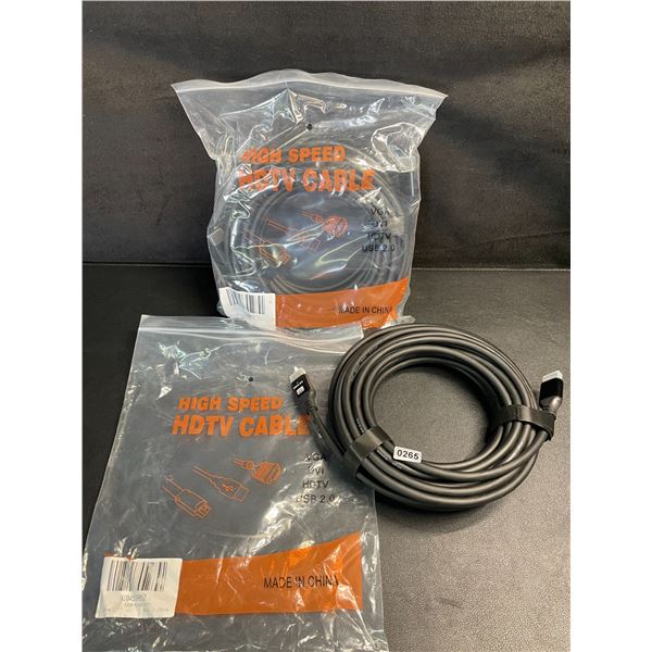 Lot of 2 High-Speed 4K UHD 35FT-Long HDMI Cords - Brand New