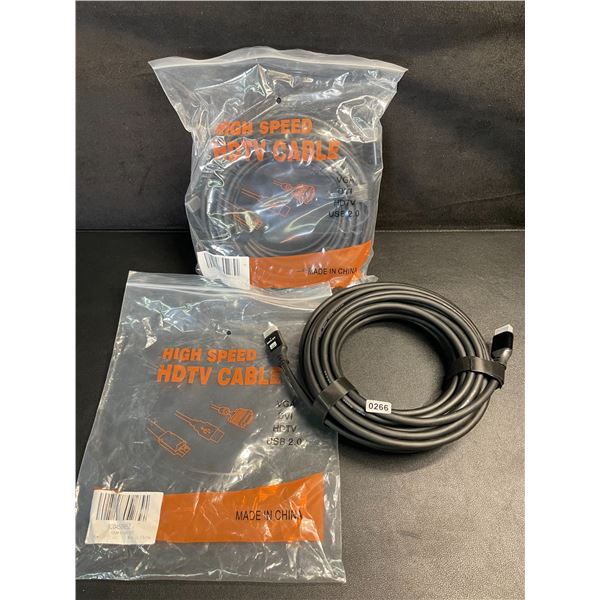 Lot of 2 High-Speed 4K UHD 35FT-Long HDMI Cords - Brand New