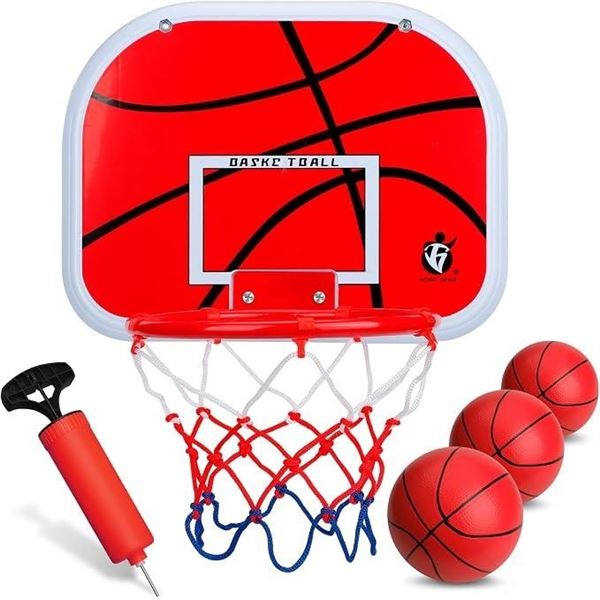 Hanging Basketball Hoop/Basketball Board for Hanging Over-the-Door with 3 Balls - New Sealed
