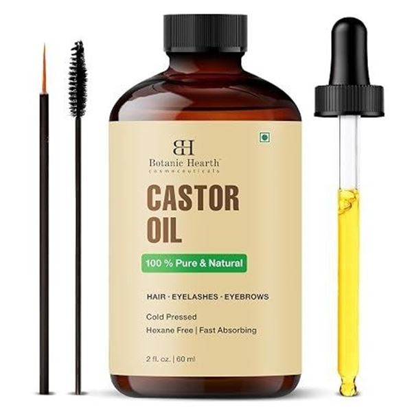 2 Boxes of Botanic Hearth Organic Cold-Pressed Castor Oils (60ml) 100% Pure & Natural - Brand New