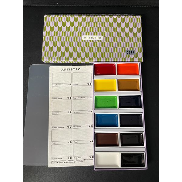 Artistro 12-Color Travel Watercolor Paint Set - New