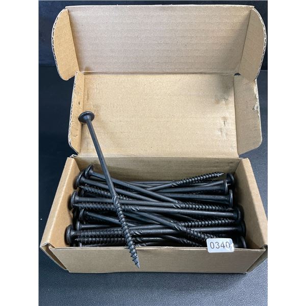 50PC Box of 6" #14 Heavy-Duty Wood Screws - Star Drive with Included Star Bit - New!
