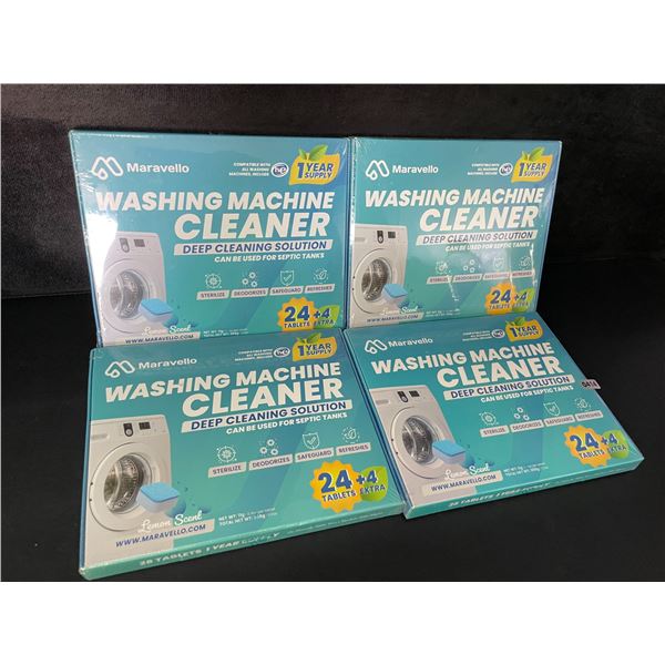4 Boxes of Washing Machine Cleaner/Descaler Tablets (28 Tablets/Box) Works with All Machines - New!