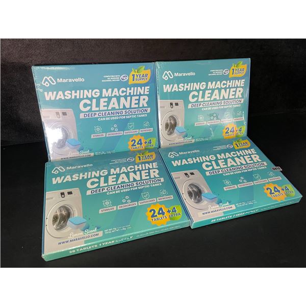 4 Boxes of Washing Machine Cleaner/Descaler Tablets (28 Tablets/Box) Works with All Machines - New!