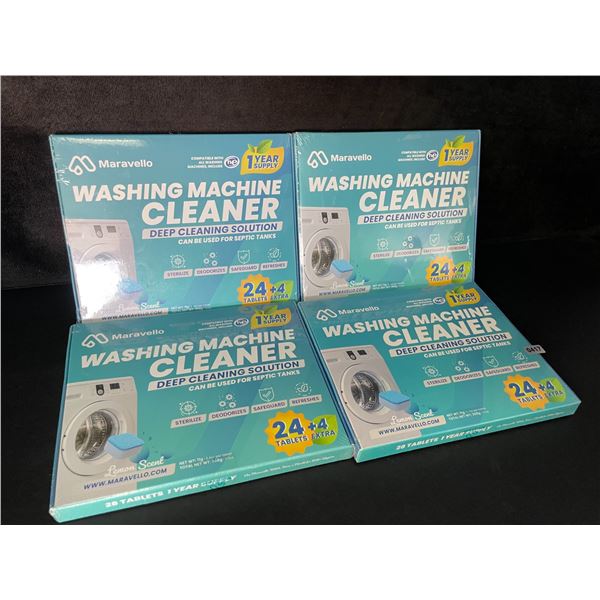 4 Boxes of Washing Machine Cleaner/Descaler Tablets (28 Tablets/Box) Works with All Machines - New!