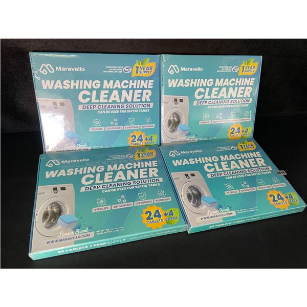 4 Boxes of Washing Machine Cleaner/Descaler Tablets (28 Tablets/Box) Works with All Machines - New!