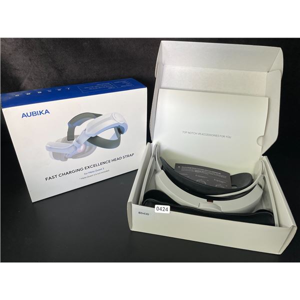 AUBIKA Fast-Charging Excellence Head Strap for VR Meta Quest 3 w/ Built-In 8000mAh Battery - New