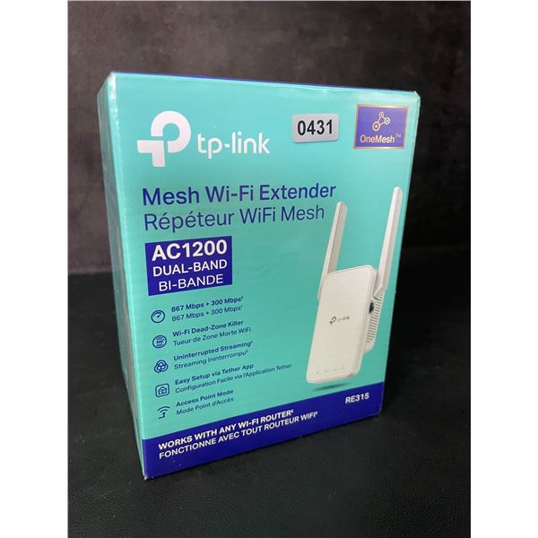 TP-Link AC1200 Mesh Wi-Fi Extender/WiFi Booster - Works with Any WiFi Router - New Sealed!