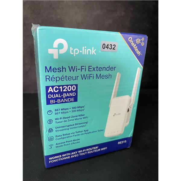 TP-Link AC1200 Mesh Wi-Fi Extender/WiFi Booster - Works with Any WiFi Router - New Sealed!