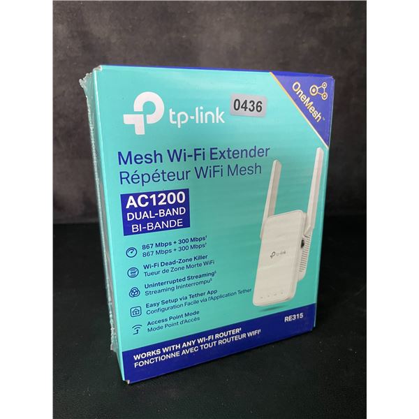 TP-Link AC1200 Mesh Wi-Fi Extender/WiFi Booster - Works with Any WiFi Router - New Sealed!