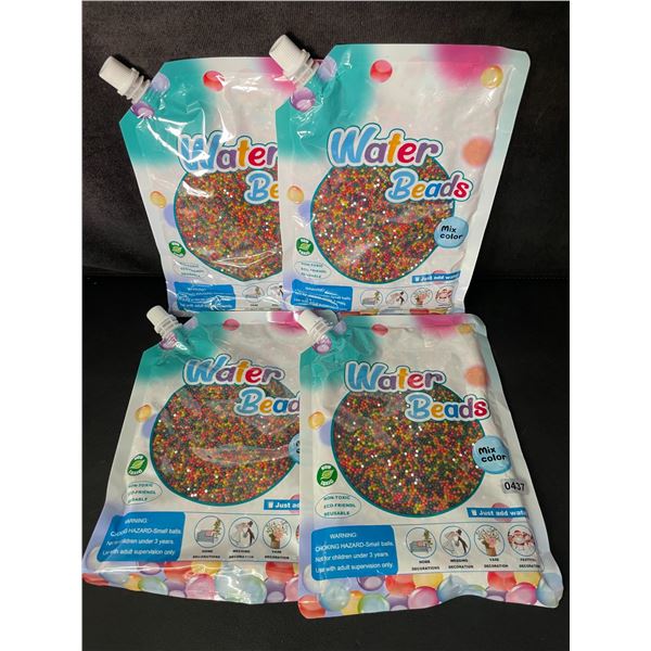4 Packs of Mixed Color Water Beads/Jelly Balls for Decor, Vase Filler, DIY Crafts, etc. - New