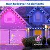 Image 5 : 200FT Outdoor LED RGB Eaves Lights - IP67 Weatherproof w/ Smart App Control & Remote - BRAND NEW!