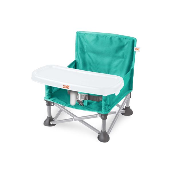 Bright Starts Pop 'N Sit Portable Booster Seat (For 6m-3y) Great for Indoors/Outdoors (Teal) - New